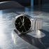Titan Quartz Analog with Day and Date Black Dial Stainless Steel Strap Watch