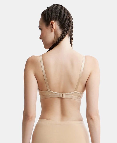 Jockey Wirefree Non Padded Cotton Stretch Everyday Bra with Ultrasoft and Durable Underband - Skin