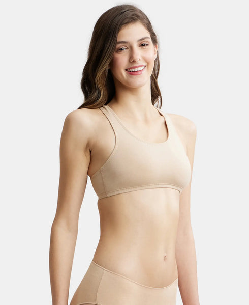 Jockey Cotton Stretch Slip On Crop Top With StayFresh Treatment - Light Skin