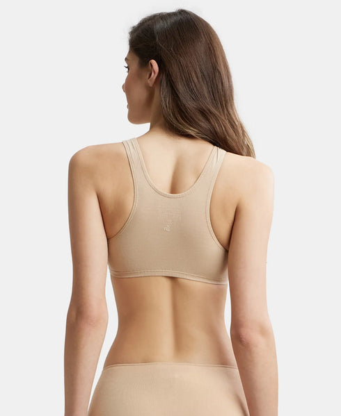 Jockey Cotton Stretch Slip On Crop Top With StayFresh Treatment - Light Skin