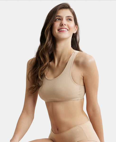 Jockey Cotton Stretch Slip On Crop Top With StayFresh Treatment - Light Skin