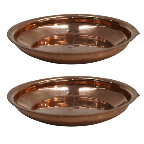 Copper Bowl Plate for Daily Puja 97g Pack of 2