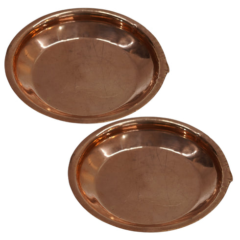Copper Bowl Plate for Daily Puja 97g Pack of 2