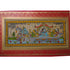 Palm Leaf Handmade Painting of Lord Krishna on Peacock Boat