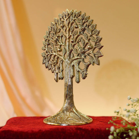 Pure Brass Kalpvriksh Tree with Birds (7 inch)