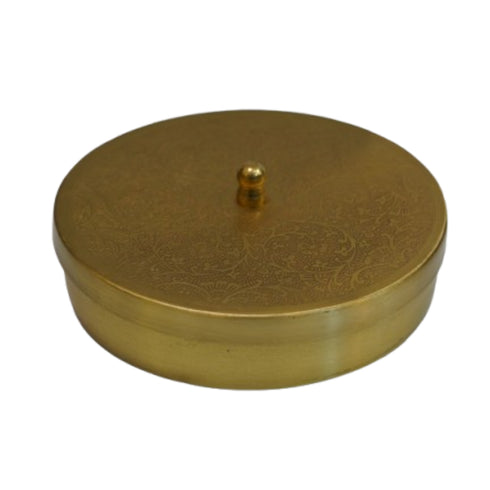 Round Brass Masala Container 429g