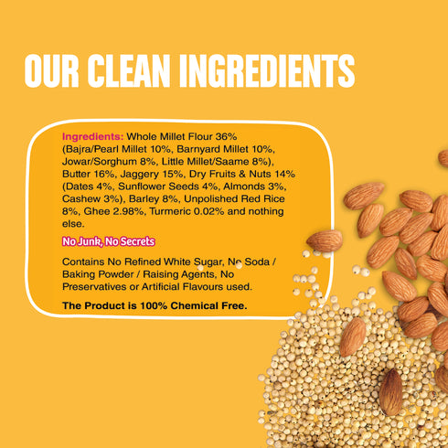 Early Foods Bajra Barnyard Millet Jaggery Cookies