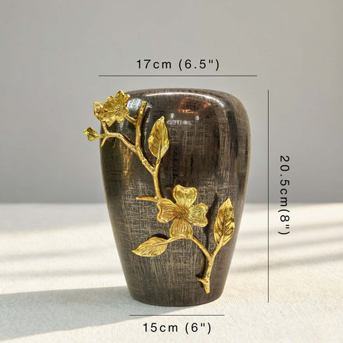BehomaMidnight Steel Vase