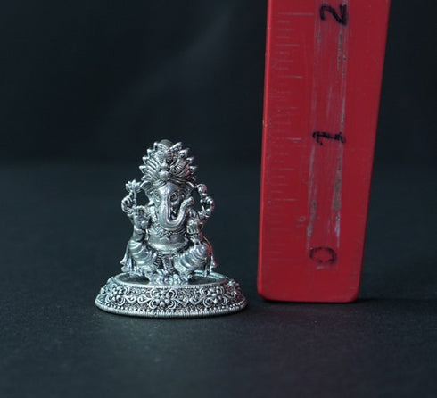 Pure Silver Antique Ganesh 16.16g By Mahita Collections