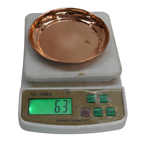 Copper Plate for Daily Puja 63g Pack of 6