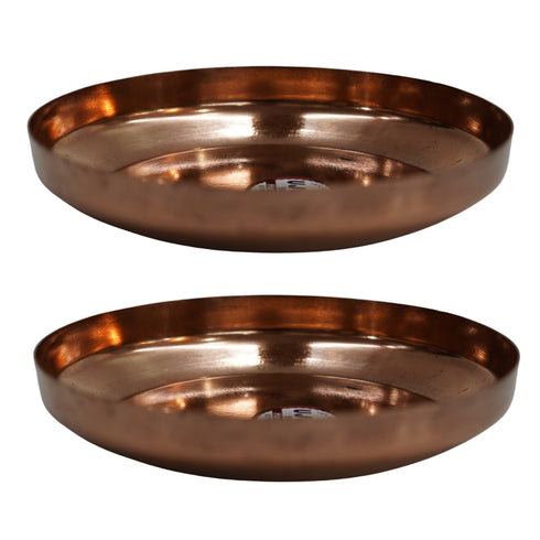 Copper Plate for Daily Puja 71g Pack of 2