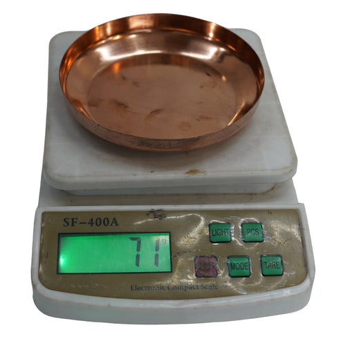 Copper Plate for Daily Puja 71g Pack of 2