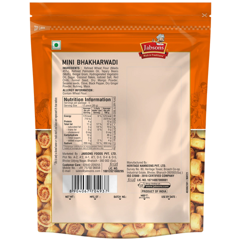 Jabsons Foods Mini Bhakharwadi