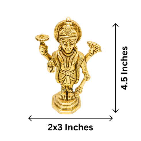 Brass Standing Vishnu Idol 339g