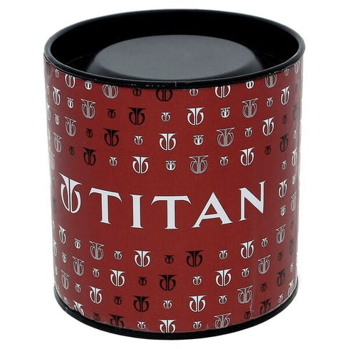 Titan Quartz Analog with Day and Date Champagne Dial Stainless Steel Strap Watch for Men (Model 1644YM01)