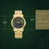 Titan Quartz Analog with Day and Date Champagne Dial Stainless Steel Strap Watch for Men (Model 1644YM05)