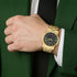 Titan Quartz Analog with Day and Date Champagne Dial Stainless Steel Strap Watch for Men (Model 1644YM05)