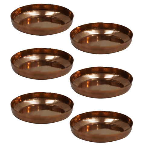 copper Prasadam plate 36g Pack of 6