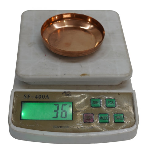 copper Prasadam plate 36g Pack of 6