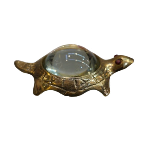 Decorative Brass Kachua with Glass 105g (Pack of 2)