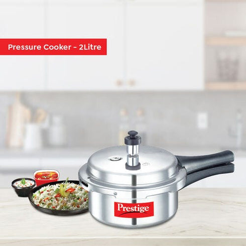 Prestige Popular Virgin Aluminium Pressure Cooker Silver 2 L