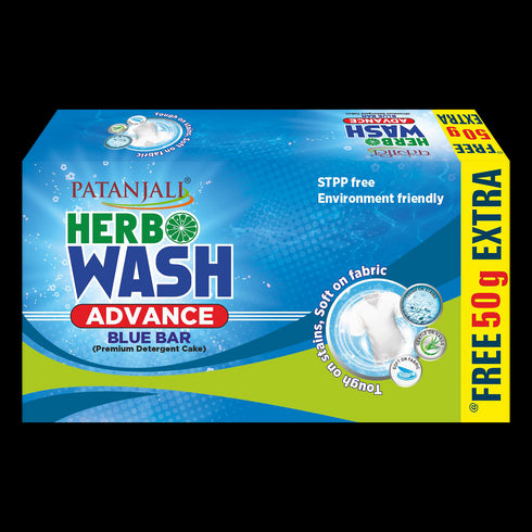 Patanjali Herbo Wash Advance Blue Bar 250g