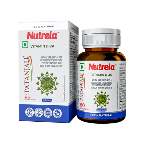 Patanjali Nutrela Vit D2k Natural Tab Vanilla|8g