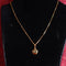 22 Carat Gold Plain Chain With Black Beads And White Stoned Locket 4.51g by Mahita Collections