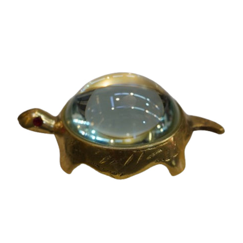 Decorative Brass Kachua with Glass 105g (Pack of 2)
