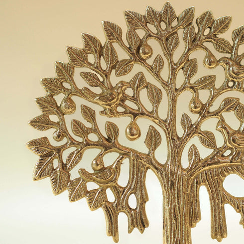 Pure Brass Kalpvriksh Tree with Birds (7 inch)