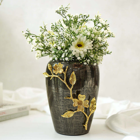 BehomaMidnight Steel Vase