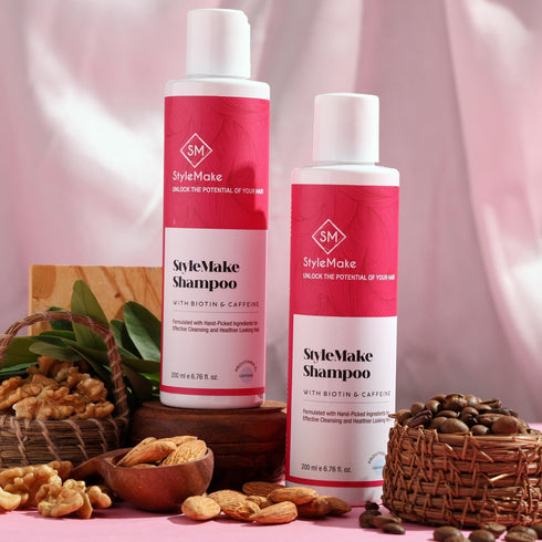 Style Make StyleMake Biotin & Caffeine Thickening SLS Free Shampoo for Men and Women D Panthenol & Biotin For Strong & Thick Hair