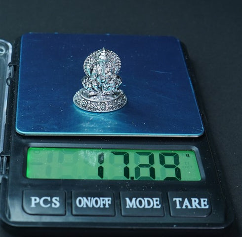 Pure Silver Antique Ganesh 17.29G By Mahita Collections