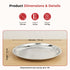 Vinod Stainless Steel China Dish Set of 6 17.5 cm Serving Dish Salad Plate Snack Plate Highest Stainless Steel Mirror Finish Rust Free