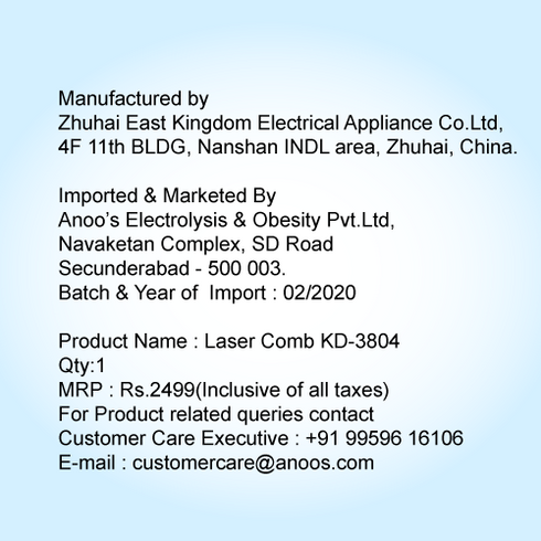 Laser Comb KD-3804