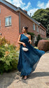 Kzari Blue Elegant Wrinkle Kurta With Pant