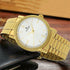 Titan Quartz Analog Silver Dial Golden Stainless Steel Strap Watch