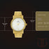 Titan Quartz Analog Silver Dial Golden Stainless Steel Strap Watch