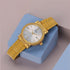 Titan Quartz Analog with Date Silver Dial Golden Stainless Steel Strap Watch For Men