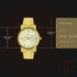 Titan Quartz Analog with Date Champagne Dial Golden Stainless Steel Strap