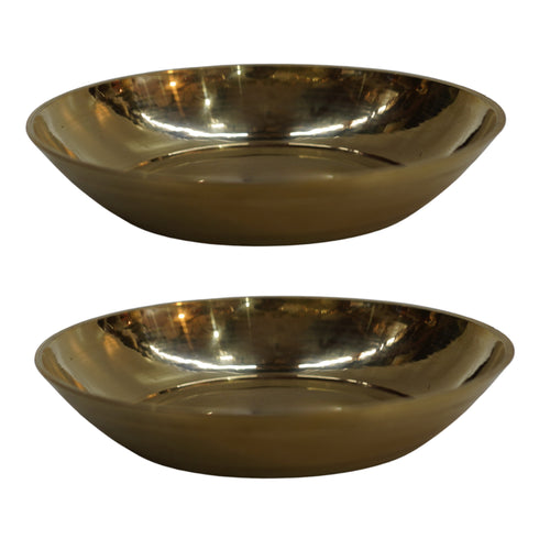 Brass Round Plate Bowl 83g Pack of 2