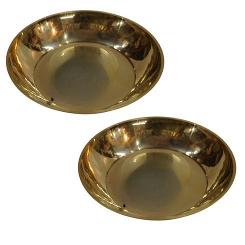 Brass Round Plate Bowl 83g Pack of 2