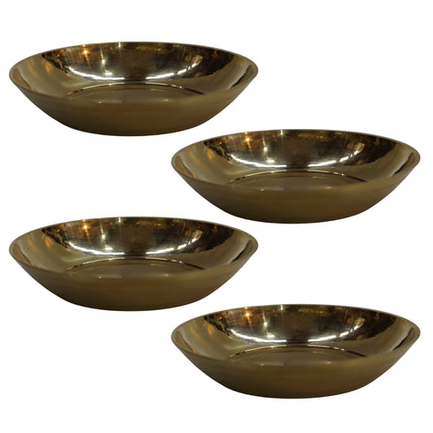 Brass Round Plate Bowl 83g Pack of 4
