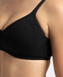 Jockey Pack of 2 Wirefree Non Padded Cotton Stretch Medium Coverage Everyday Bra with Concealed Shaper Panel - Black & Skin