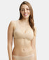 Jockey Wirefree Non Padded Cotton Stretch Medium Coverage Everyday Bra with Concealed Shaper Panel - Skin