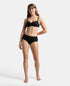 Jockey Pack of 2 Wirefree Padded Cotton Stretch Medium Coverage T-Shirt Bra with Lace Styling - Black & Light Skin