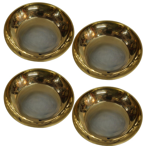 Brass Round Plate Bowl 83g Pack of 4