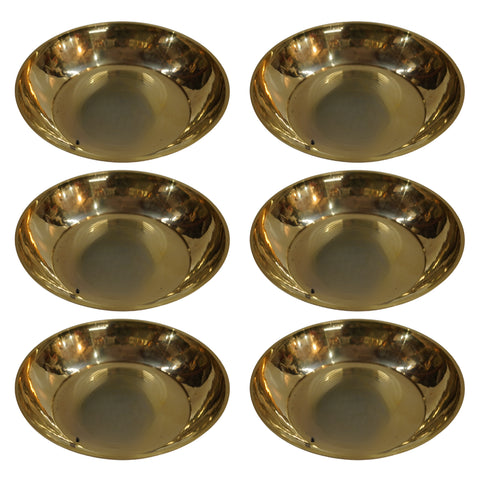 Brass Round Plate Bowl 83g Pack of 6
