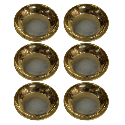 Brass Round Plate Bowl 83g Pack of 6