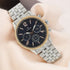 Titan Men's Metropolitan Luxe: Multifunction blue Dial with Two-Tone Bracelet Watch